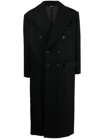 Shop Dolce & Gabbana Double-breasted Trenchcoat In Black