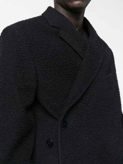 Shop Martine Rose Wrap Design Single-breasted Coat In Blue