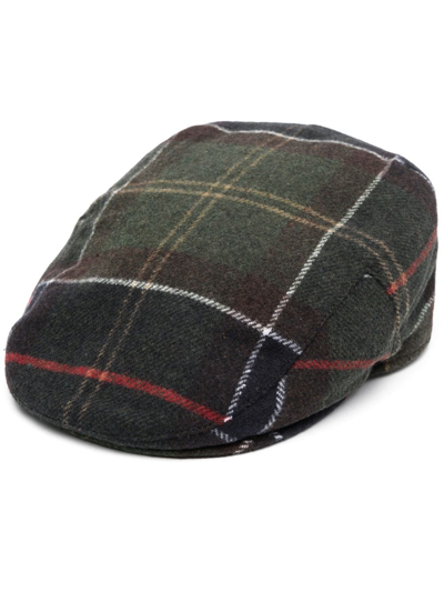 Shop Barbour Gallingale Tartan-check Flat Cap In Green