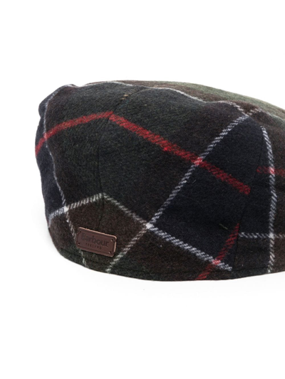 Barbour Gallingale Tartan-check Flat Cap In Green