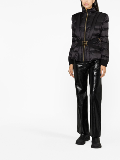 Shop Balmain Quilted Puffer Jacket In Black