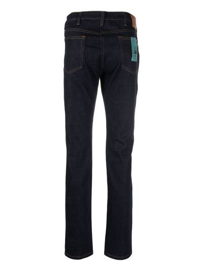 Shop Ps By Paul Smith Mid-rise Slim-fit Jeans In Blue