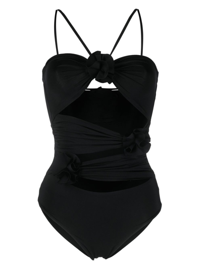 Shop Maygel Coronel Cut-out Detail Swimsuit In Black