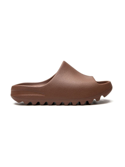 Shop Adidas Originals Yeezy "flax" Slides In Brown
