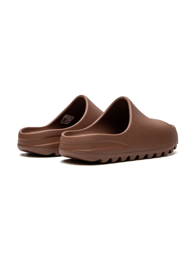 Shop Adidas Originals Yeezy "flax" Slides In Brown