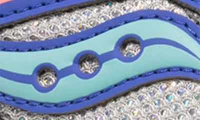 Saucony Cohesion 13 Sneaker In Silver/ Periwinkle/ Turquoise