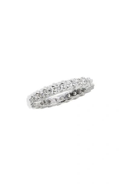 Shop Savvy Cie Jewels Sterling Silver Cubic Zirconia Eternity Ring In White
