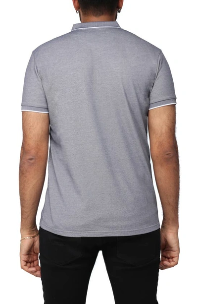 X-ray Pipe Trim Knit Polo In Light Navy
