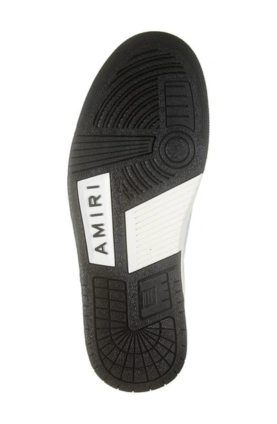 Amiri Multicolor Leather And Fabric Bandana Denim Skel Sneakers In 004 - Black / White