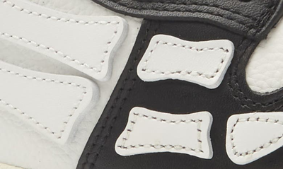Amiri Multicolor Leather And Fabric Bandana Denim Skel Sneakers In 004 - Black / White