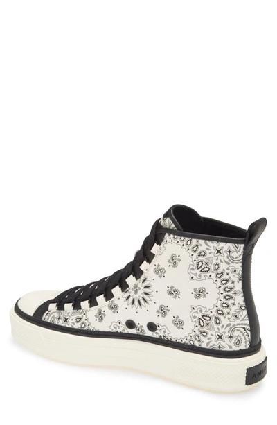 Shop Amiri Bandana Print High Top Sneaker In 100 - White