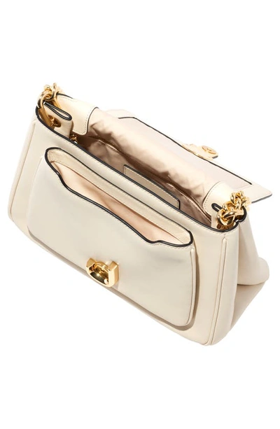 Marc Jacobs The Chain Leather Satchel Bag In New Cloud White