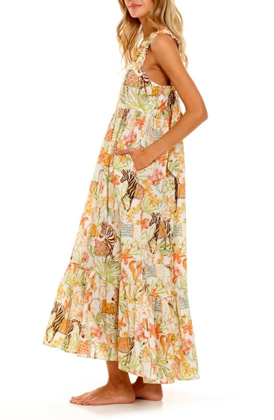 The Lazy Poet Mika Wide Caravan Cotton Nightgown In Green
