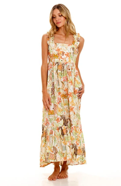 The Lazy Poet Mika Wide Caravan Cotton Nightgown In Green