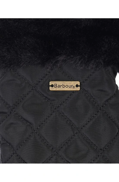 Barbour Norwood Mixed Media Gloves In Black