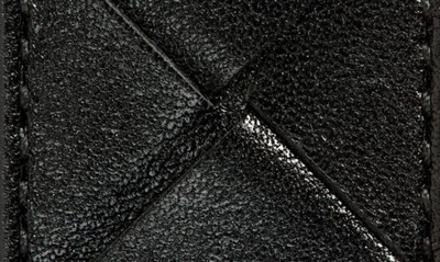 Shop Bottega Veneta Double Buckle Intrecciato Leather Belt In Black-silver
