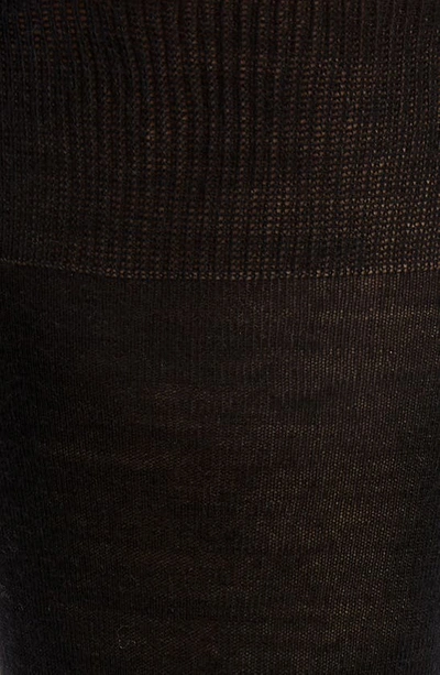 Shop Canali Solid Wool Blend Socks In Black