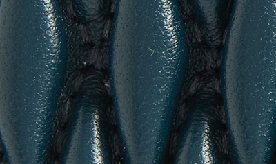 Tory Burch Kira Leather Ruched Card Case In Teal Night