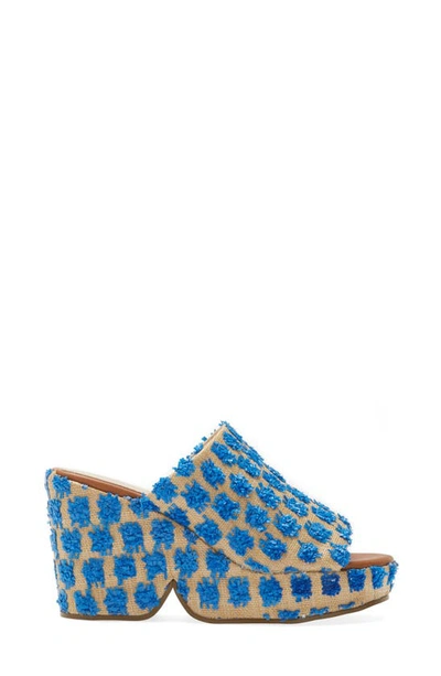 Shop Cecelia New York Frost Wedge Slide Sandal In Canvas Blue Floral