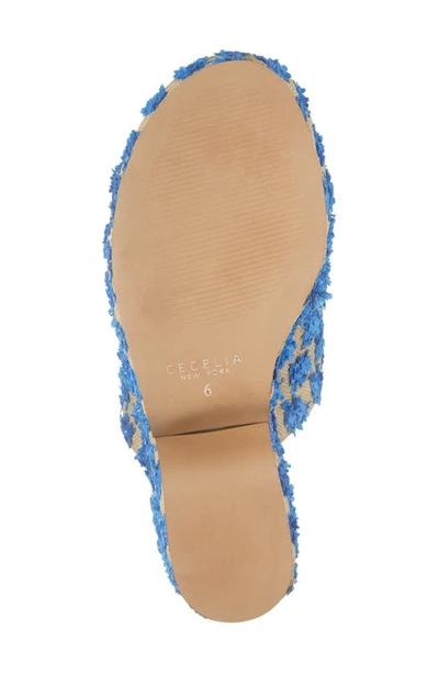 Shop Cecelia New York Frost Wedge Slide Sandal In Canvas Blue Floral