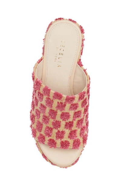 Shop Cecelia New York Frost Wedge Slide Sandal In Canvas Pink Floral