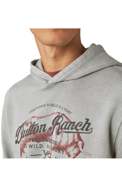 Lucky Brand Yellowstone Dutton Ranch Hoodie In Steel Gray