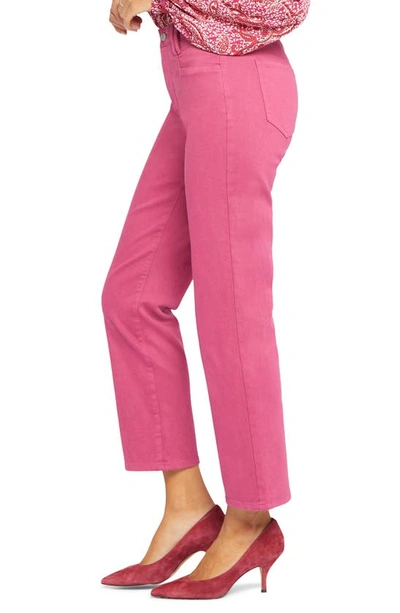 Shop Nydj High Waist Ankle Relaxed Straight Leg Jeans In Turning Pink