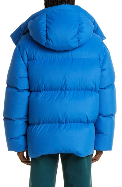 Shop Off-white Bounce Hooded Puffer Jacket In Peacock White
