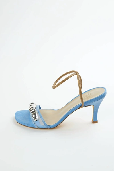 Shop Maryam Nassir Zadeh Paola Sandal In Stone Wash In Blue