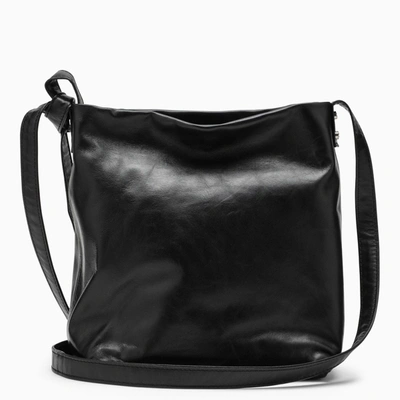 Shop Ann Demeulemeester Black Leather Tote Bag