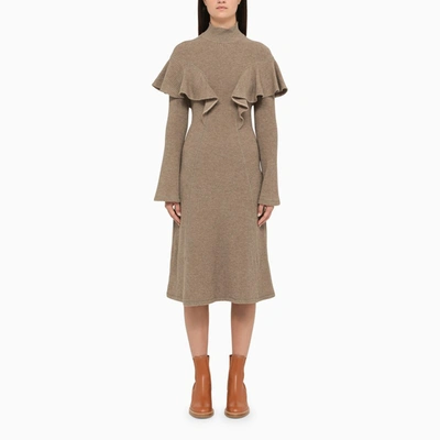 Shop Chloé | Beige Knitted Midi Dress