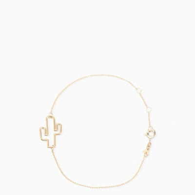 Shop Aliita | Caactus Gold Bracelet In Metal