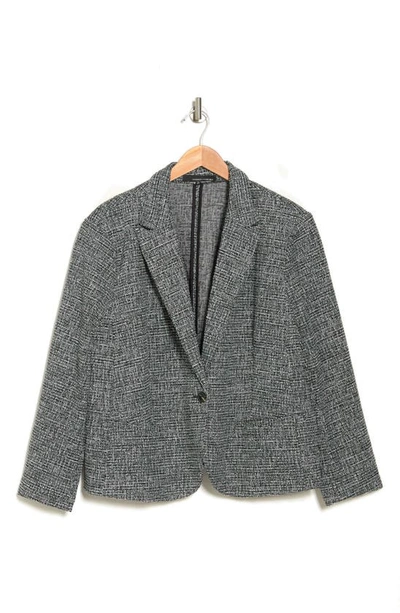 Shop Amanda & Chelsea Tweed Knit Jacket In Black/ White