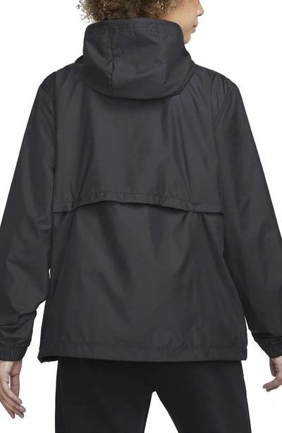 Shop Nike Repel Water-resistant Windbreaker Jacket In Black/ White