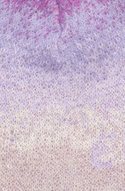 Shop Erl Gradient Mohair & Wool Blend Beanie In Purple
