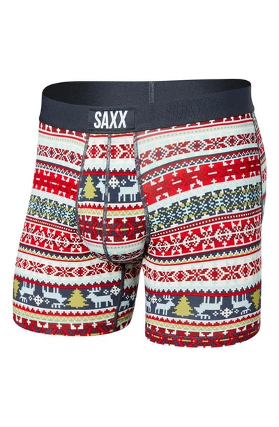 Shop Saxx Ultra Super Soft Relaxed Fit Boxer Briefs In Sweater Weather- Multi