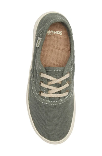 Sanuk Avery Lace-up Hemp Sneaker In Slate
