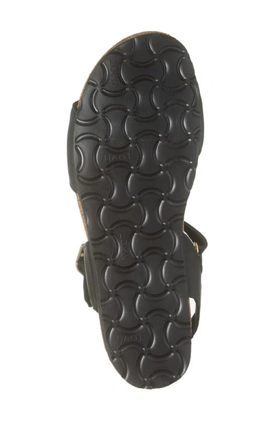 Shop Naot Aubrey Wedge Sandal In Soft Black Leather