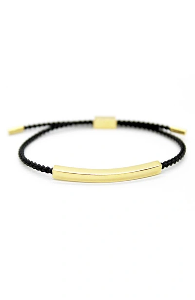 Clifton Wilson Braided Pull Through Bracelet In Black