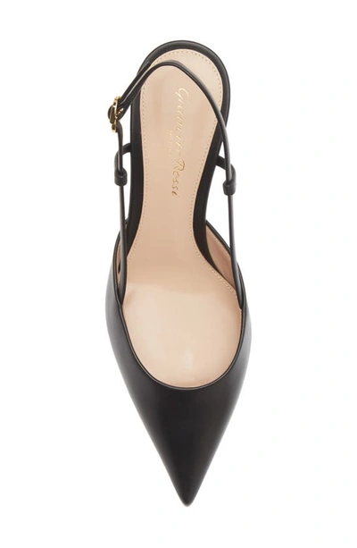 Shop Gianvito Rossi Kitten Heel Slingback Pointed Toe Pump In Black