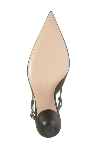 Shop Gianvito Rossi Kitten Heel Slingback Pointed Toe Pump In Black