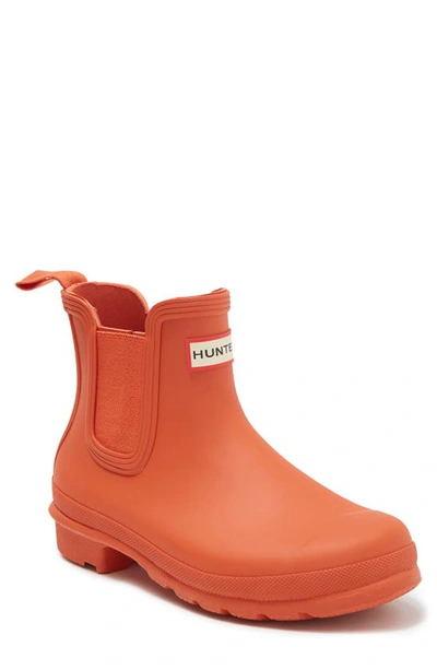 Shop Hunter Original Waterproof Chelsea Rain Boot In Rorbu Rust