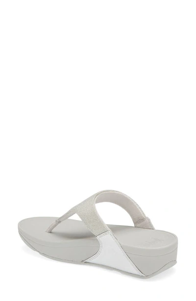 Shop Fitflop Lulu Shimmerlux Flip Flop In Silver