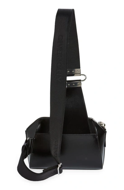 Shop Givenchy Small Antigona Leather Crossbody Bag In 001-black