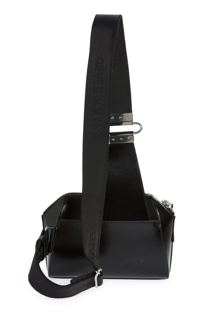 Givenchy Small Antigona Leather Crossbody Bag In 001-black