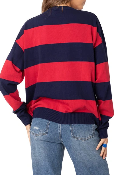 EDIKTED EDIKTED LOGAN STRIPE OVERSIZE SWEATER 