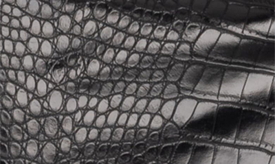 Shop Edikted Lana Croc Embossed Faux Leather Miniskirt In Black