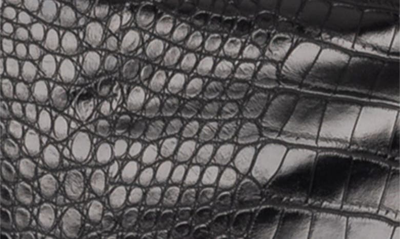 Edikted Lana Croc Embossed Faux Leather Miniskirt In Black