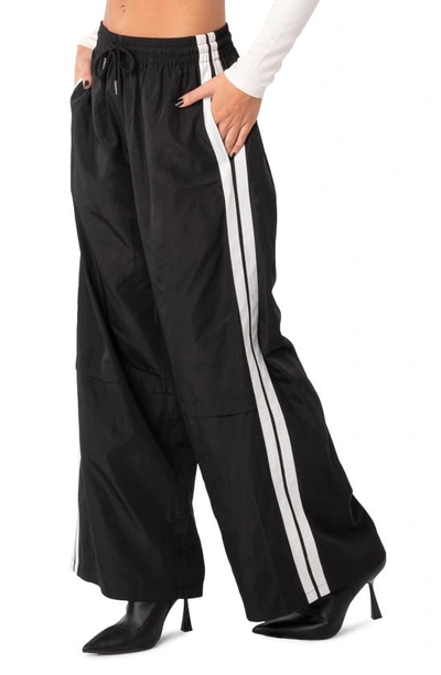 Edikted Fauna Track Pants In Black