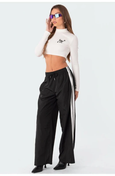 Edikted Fauna Track Pants In Black